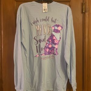 Southern Gal Light Blue Long Sleeve Shirt, NWT, Size Large‎
